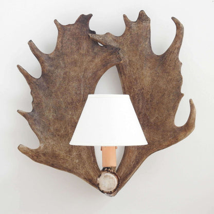 Fallow deer antler sconce with shades