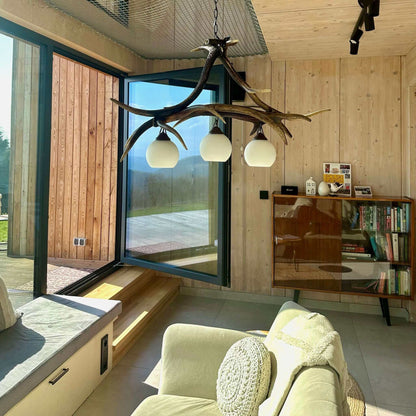 Real long antler table pendant lamp