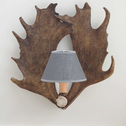 Fallow deer antler sconce with shades