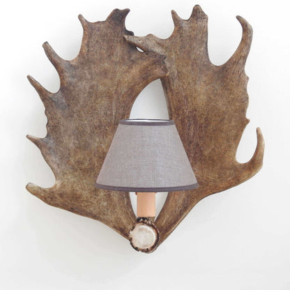 Fallow deer antler sconce with shades