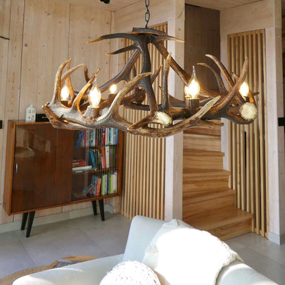Real large deer antler chandelier