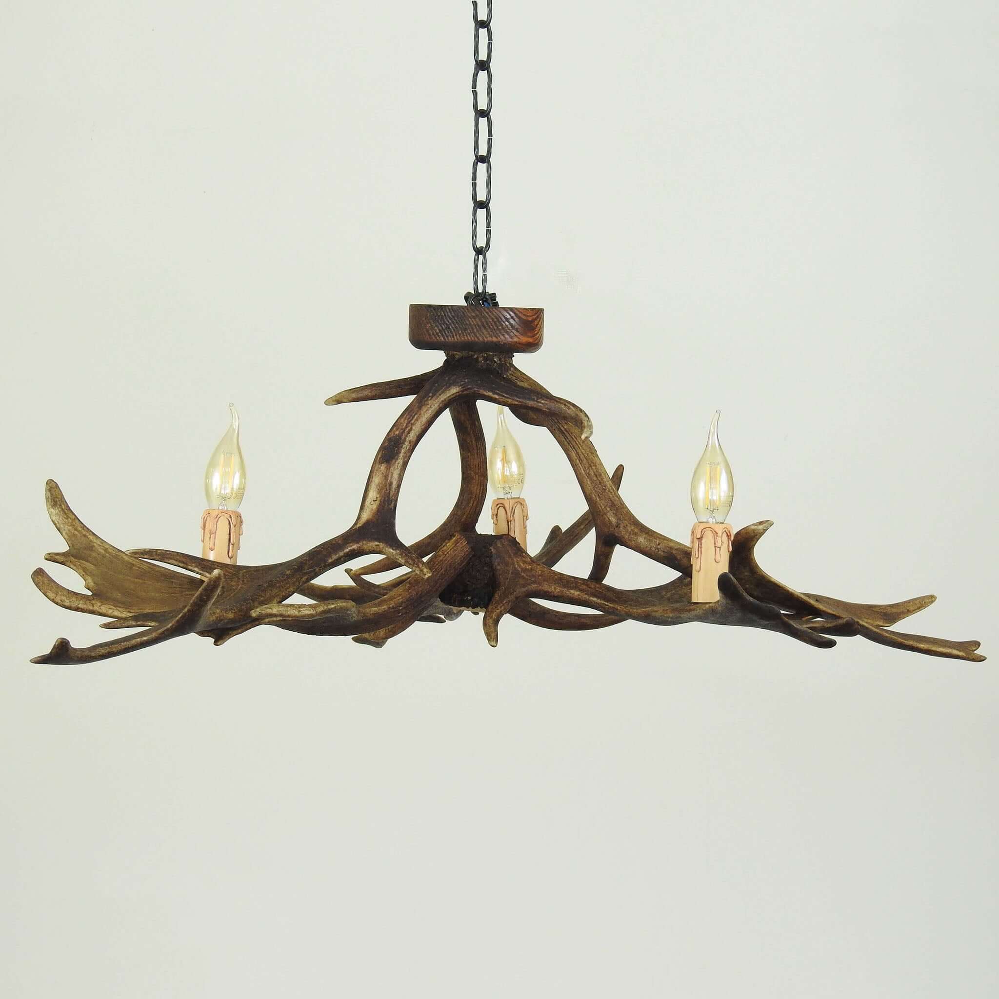 Real low ceiling antler chandelier