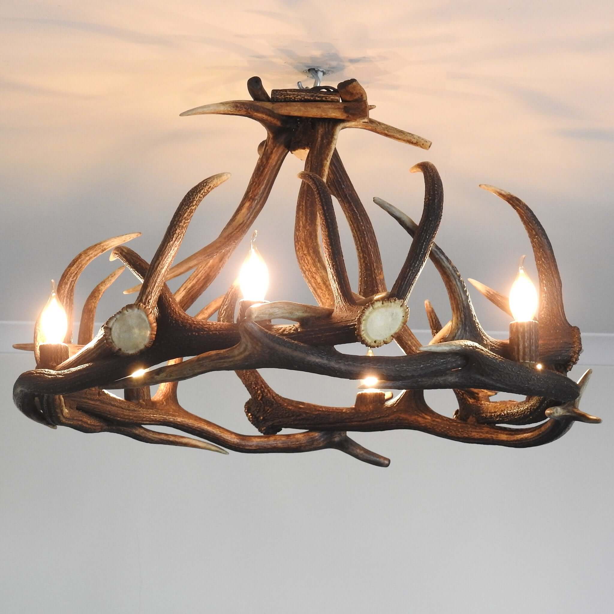 Real large deer antler chandelier