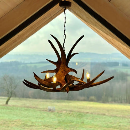 Real moose antler chandelier