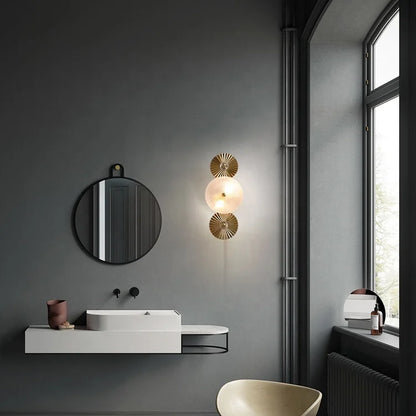 Retro disc wall light