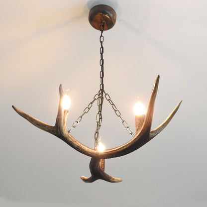 Real small antler chandelier