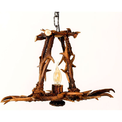 Small antler chandelier for 1 light