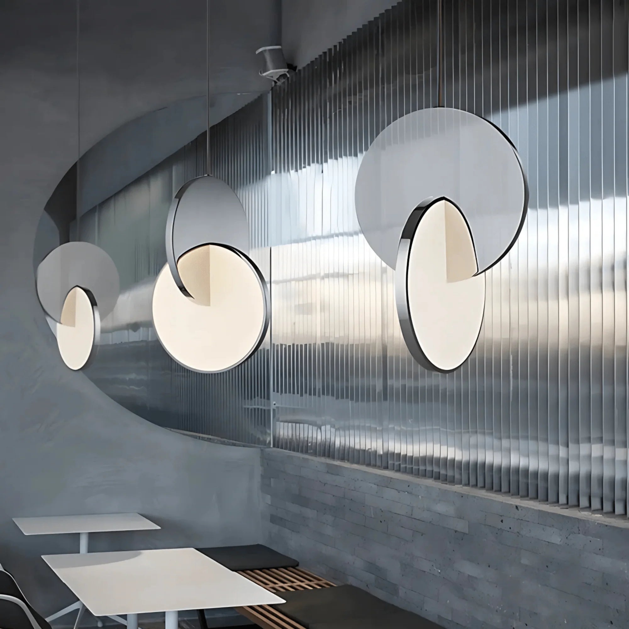 Coin pendant light