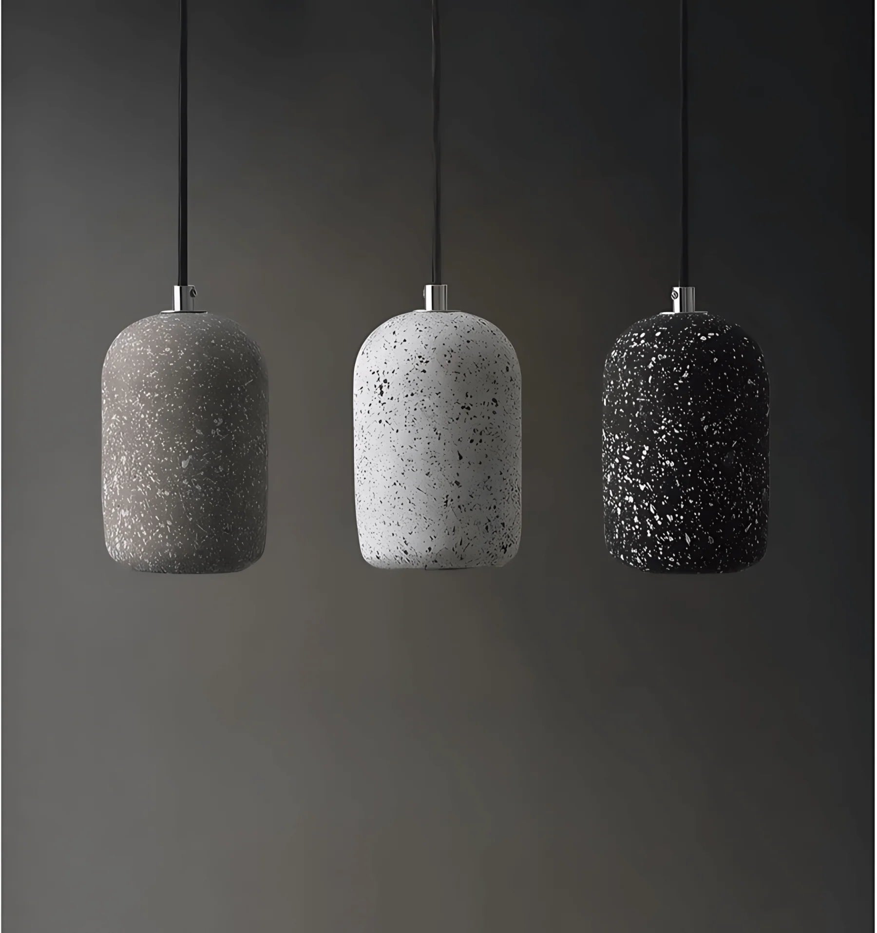 Pebble cement pendant light