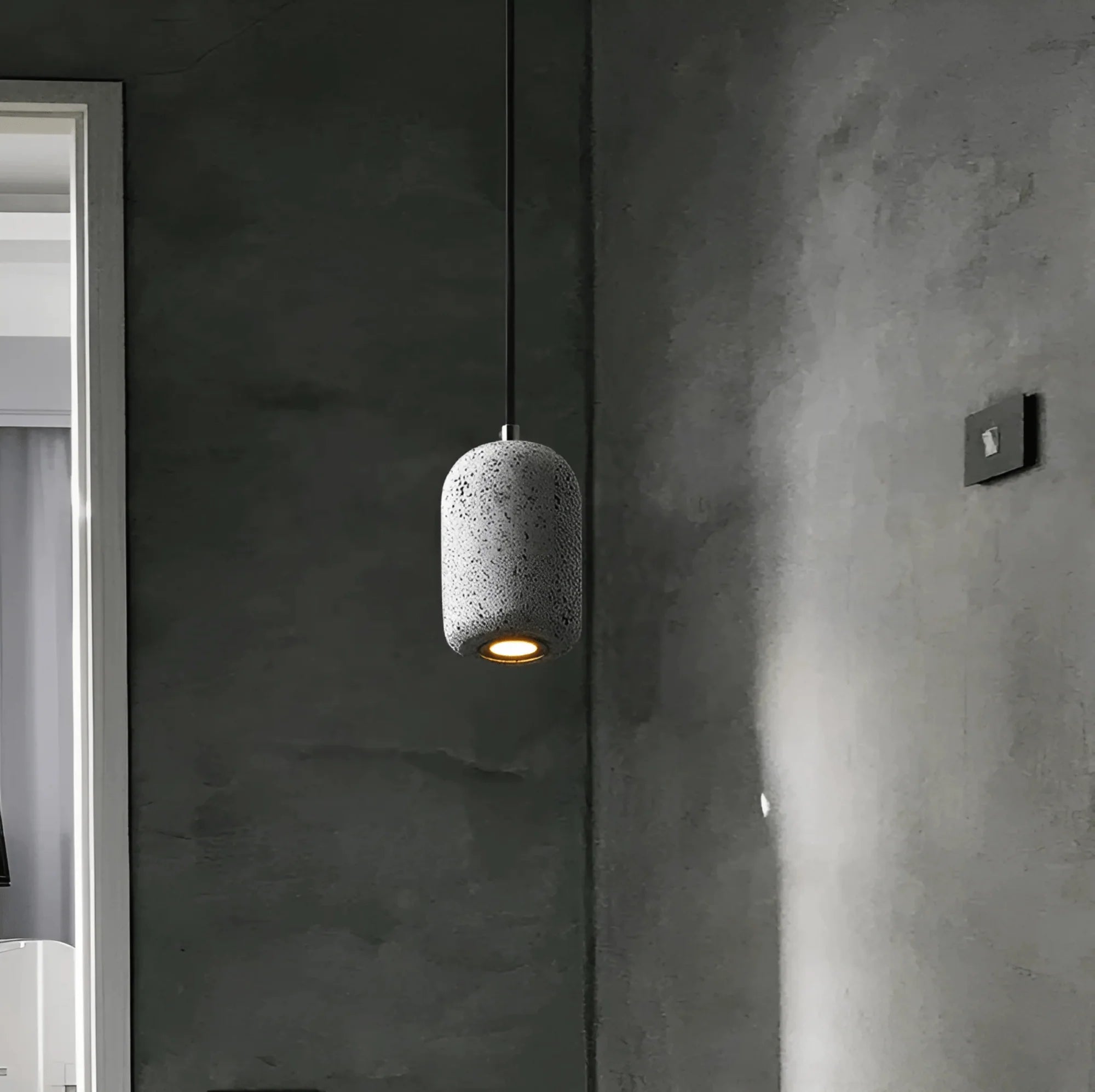 Pebble cement pendant light