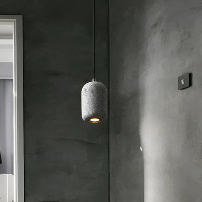 Pebble cement pendant light