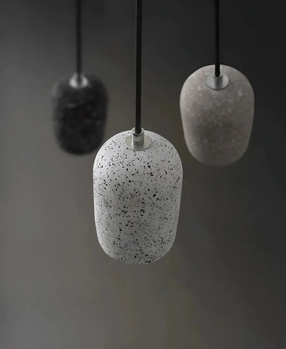 Pebble cement pendant light