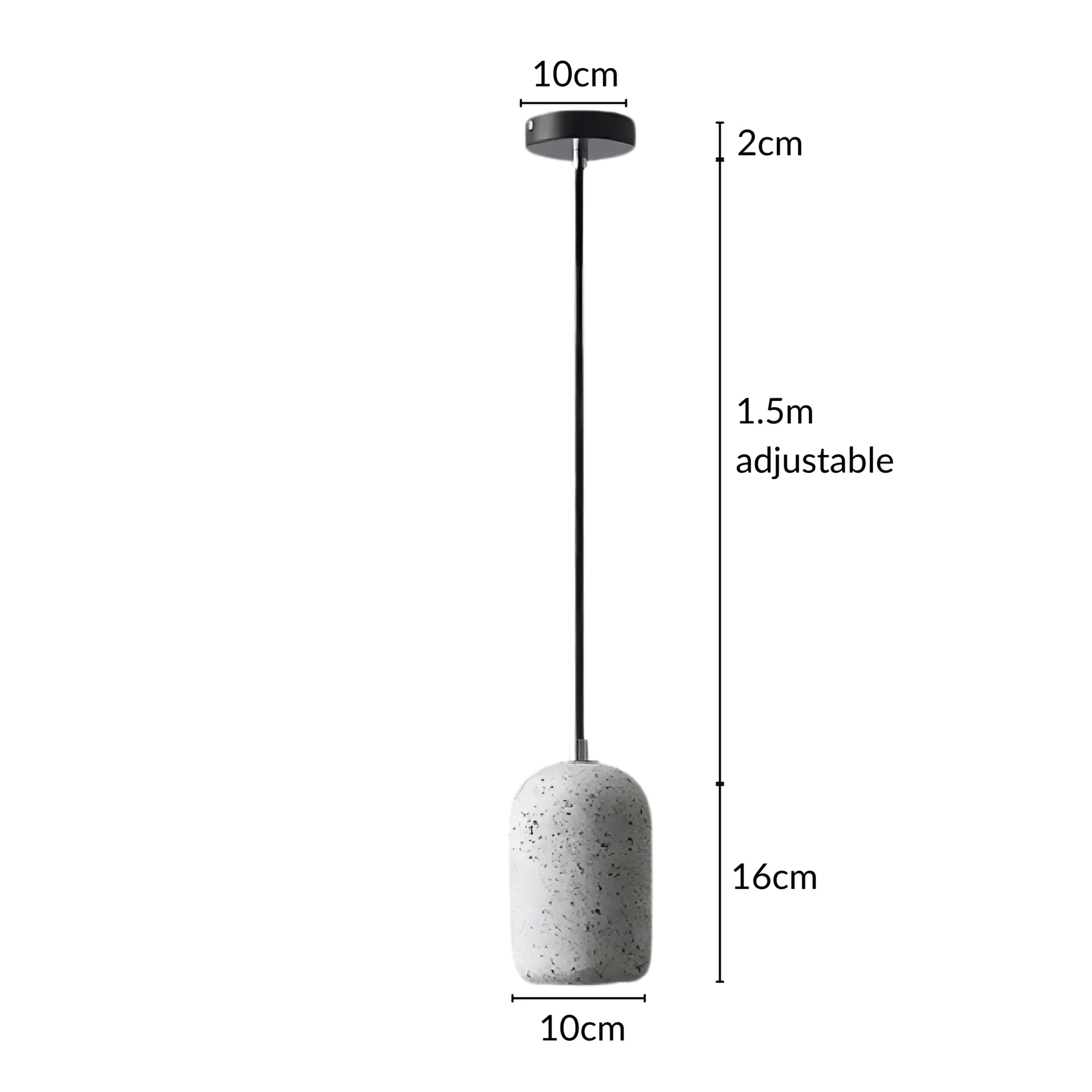 Pebble cement pendant light