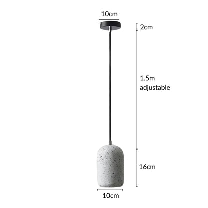 Pebble cement pendant light
