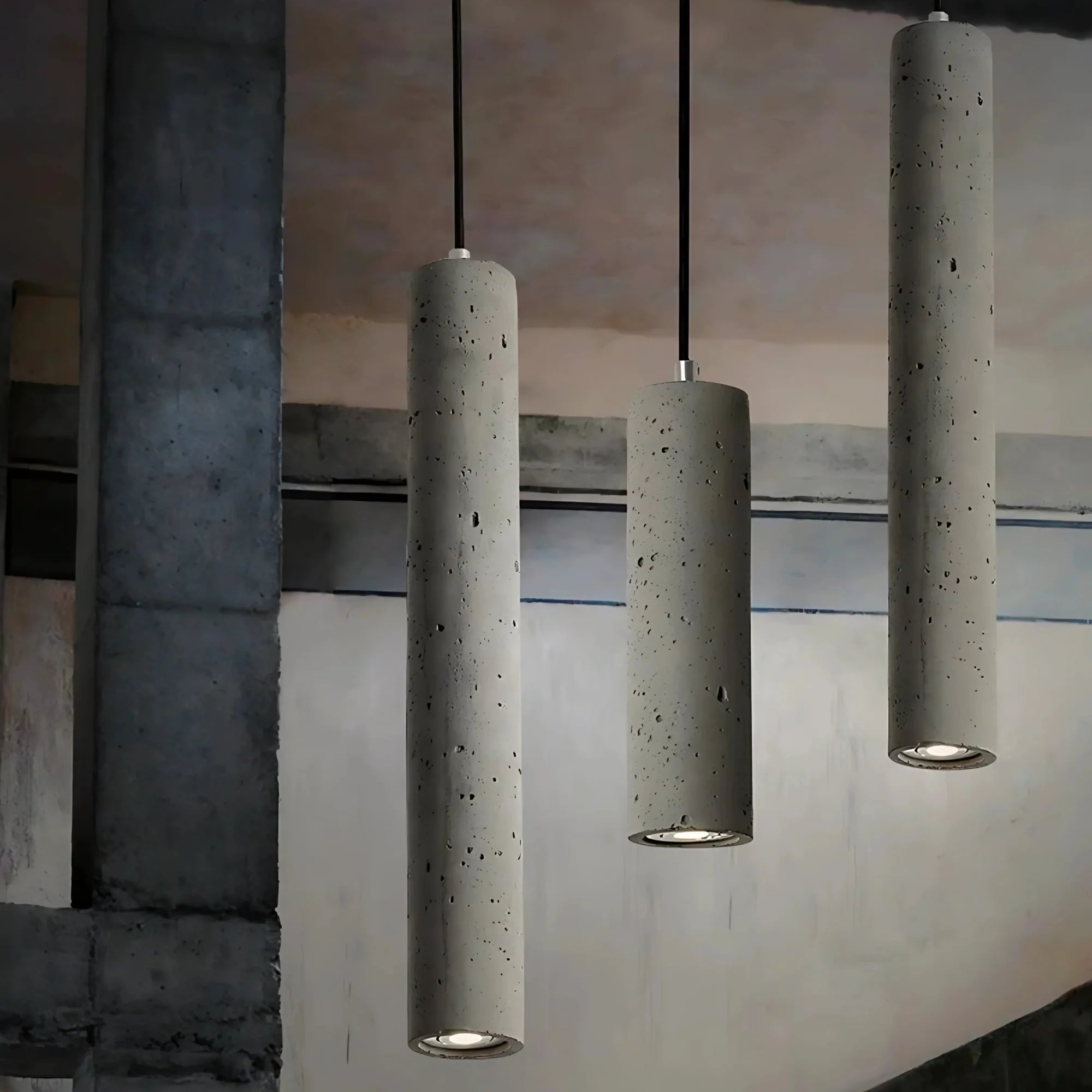 Screed concrete pendant light